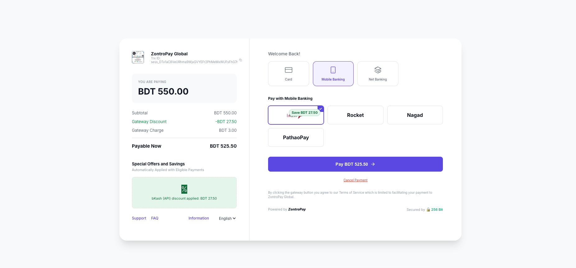 ZontroPay dashboard workflow preview ZontroPay dashboard workflow preview